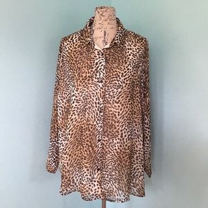 NWT Stitch Fix August Mist Leopard Blouse